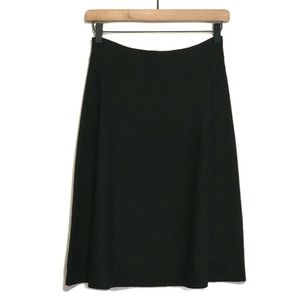 Theory Katarin Evian Stretch Wool Black Knit Midi Skirt Size S